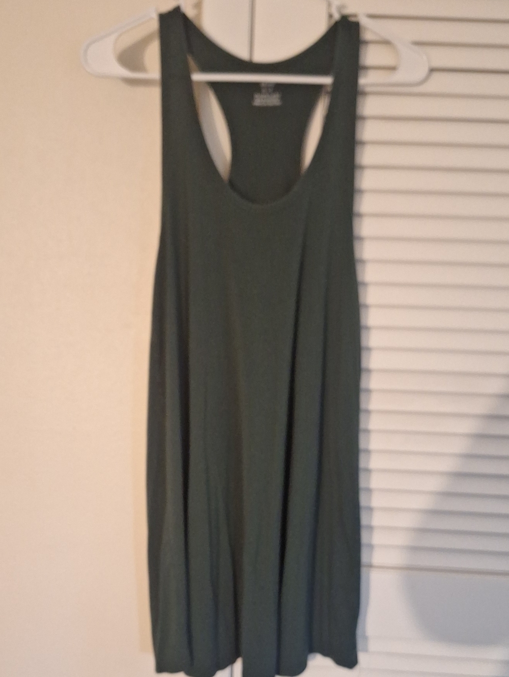 aerie Olive Green Racerback Swing Midi Dress